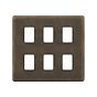 The Westminster Collection Vintage Brass 6 Gang RM Rectangular Module Grid Switch Plate