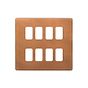 The Chiswick Collection Antique Copper 8 Gang RM Rectangular Module Grid Switch Plate