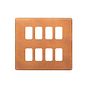 The Chiswick Collection Antique Copper 8 Gang RM Rectangular Module Grid Switch Plate