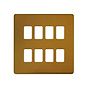 Soho Lighting Antique Gold 8 Gang RM Rectangular Module Grid Switch Plate