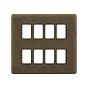 The Westminster Collection Vintage Brass 8 Gang RM Rectangular Module Grid Switch Plate