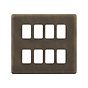 The Westminster Collection Vintage Brass 8 Gang RM Rectangular Module Grid Switch Plate