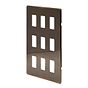 The Charterhouse Collection 9 Gang RM Rectangular Module Grid Switch Plate Antique Brass