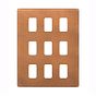 The Chiswick Collection Antique Copper 9 Gang RM Rectangular Module Grid Switch Plate