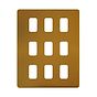 Soho Lighting Antique Gold 9 Gang RM Rectangular Module Grid Switch Plate
