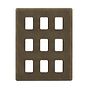 The Westminster Collection Vintage Brass 9 Gang RM Rectangular Module Grid Switch Plate