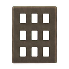 Vintage Brass 9 Gang Grid Plate