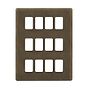 The Westminster Collection Vintage Brass 12 Gang RM Rectangular Module Grid Switch Plate