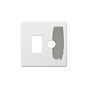 Soho Lighting Primed Paintable 2 Gang 1RM+1CM Dual Module Grid Plate