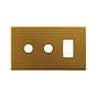 Soho Lighting Antique Gold 3 Gang 1RM+2CM Dual Module Grid Switch Plate