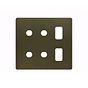 The Eton Collection Bronze 6 Gang 2RM+4CM Dual Module Grid Switch Plate