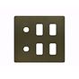 The Eton Collection Bronze 6 Gang 4RM+2CM Dual Module Grid Switch Plate