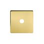 The Savoy Collection Brushed Brass 1 Gang CM Circular Module Grid Switch Plate