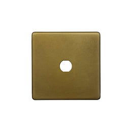 The Belgravia Collection Old Brass 1 Gang CM Circular Module Grid Switch Plate