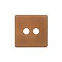 The Chiswick Collection Antique Copper 2 Gang CM Circular Module Grid Switch Plate