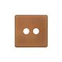 The Chiswick Collection Antique Copper 2 Gang CM Circular Module Grid Switch Plate