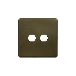 The Eton Collection Bronze 2 Gang CM Circular Module Grid Switch Plate