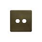 The Eton Collection Bronze 2 Gang CM Circular Module Grid Switch Plate