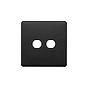 The Camden Collection Matt Black 2 Gang CM Circular Module Grid Switch Plate