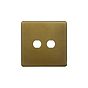 The Belgravia Collection Old Brass 2 Gang CM Circular Module Grid Switch Plate