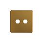 Soho Lighting Antique Gold 2 Gang CM Circular Module Grid Switch Plate