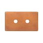 The Chiswick Collection Antique Copper 2 Gang (Lg Plt) CM Circular Module Grid Switch Plate