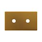 Soho Lighting Antique Gold 2 Gang (Lg Plt) CM Circular Module Grid Switch Plate