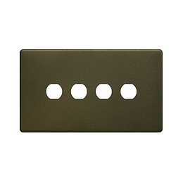 The Eton Collection Bronze 4 Gang CM Circular Module Grid Switch Plate