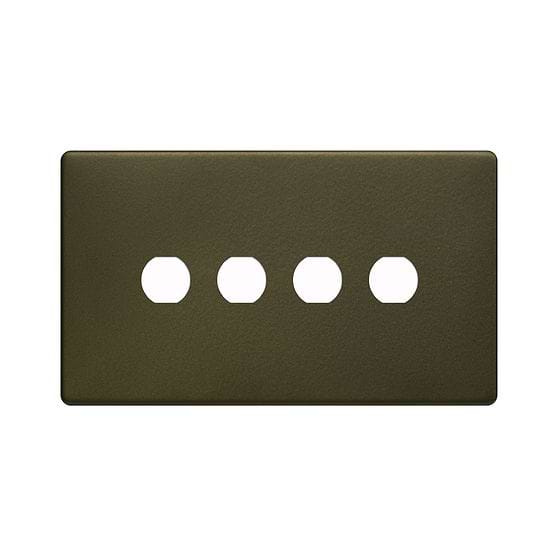The Eton Collection Bronze 4 Gang CM Circular Module Grid Switch Plate