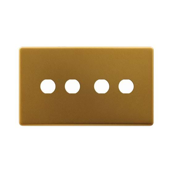 Soho Lighting Antique Gold 4 Gang CM Circular Module Grid Switch Plate