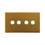 Soho Lighting Antique Gold 4 Gang CM Circular Module Grid Switch Plate