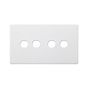Soho Lighting Primed Paintable 4 Gang CM Circular Module Grid Plate
