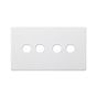 Soho Lighting Primed Paintable 4 Gang CM Circular Module Grid Plate