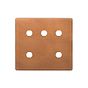 The Chiswick Collection Antique Copper 5 Gang CM Circular Module Grid Switch Plate