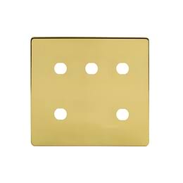 Brushed Brass Circular Module Grid Switch