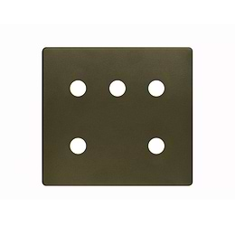 The Eton Collection Bronze 5 Gang CM Circular Module Grid Switch Plate