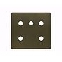 The Eton Collection Bronze 5 Gang CM Circular Module Grid Switch Plate