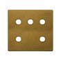The Belgravia Collection Old Brass 5 Gang CM Circular Module Grid Switch Plate