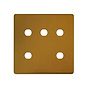Soho Lighting Antique Gold 5 Gang CM Circular Module Grid Switch Plate