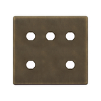 The Westminster Collection Vintage Brass 5 Gang CM Circular Module Grid Switch Plate