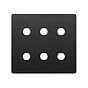The Camden Collection Matt Black 6 Gang CM Circular Module Grid Switch Plate