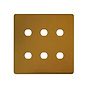 Soho Lighting Antique Gold 6 Gang CM Circular Module Grid Switch Plate