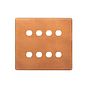 The Chiswick Collection Antique Copper 8 Gang CM Circular Module Grid Switch Plate