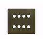 The Eton Collection Bronze 8 Gang CM Circular Module Grid Switch Plate