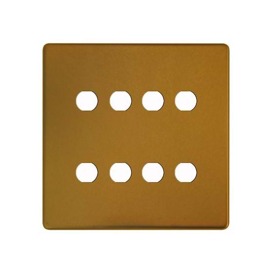 Soho Lighting Antique Gold 8 Gang CM Circular Module Grid Switch Plate