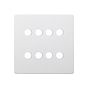 Soho Lighting Primed Paintable 8 Gang CM Circular Module Grid Plate