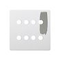 Soho Lighting Primed Paintable 8 Gang CM Circular Module Grid Plate