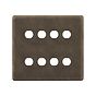 The Westminster Collection Vintage Brass 8 Gang CM Circular Module Grid Switch Plate