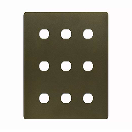 Soho Lighting Bronze 9 Gang CM Circular Module Grid Switch Plate