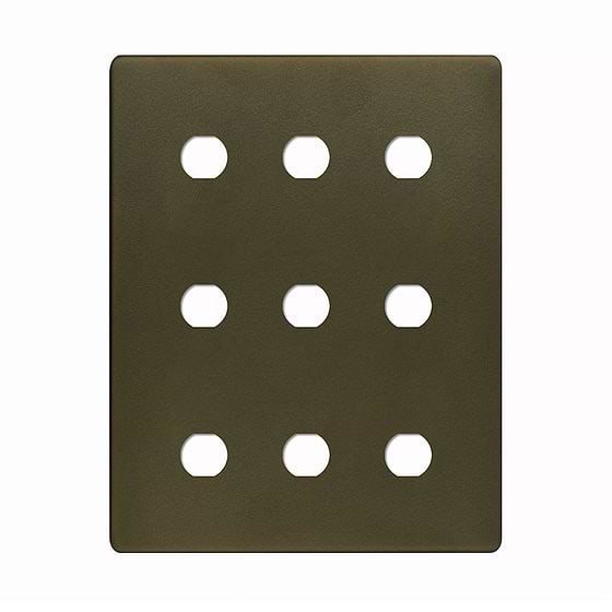 Bronze 9 Gang Grid Plate
